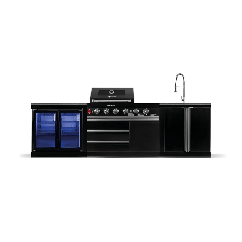 BB-M6 Goriller BLACKBACK M-6 Complete Zwarte RVS Buitenkeuken