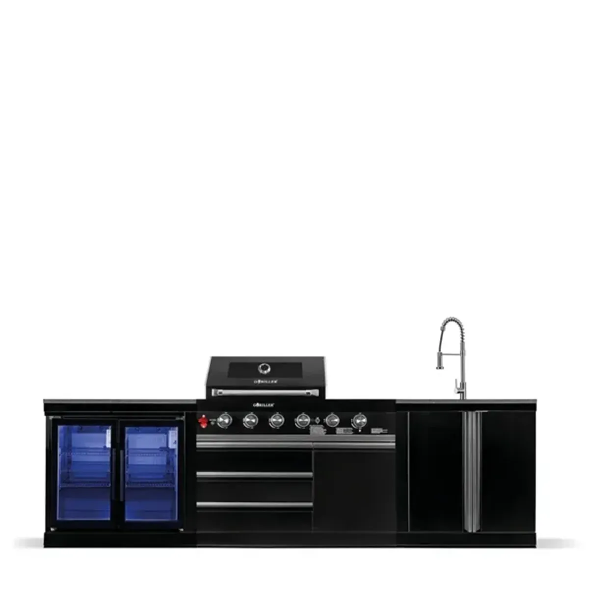 Goriller BLACKBACK M-6 Complete Zwarte RVS Buitenkeuken