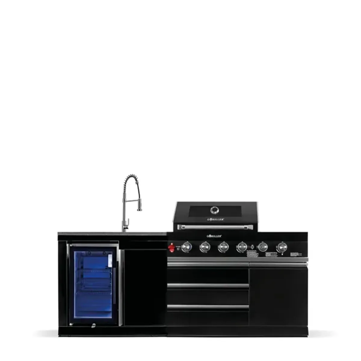 Goriller BLACKBACK S-6 Complete Zwarte RVS Buitenkeuken