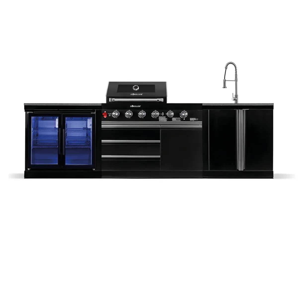 Goriller BLACKBACK M-6 Complete Zwarte RVS Buitenkeuken