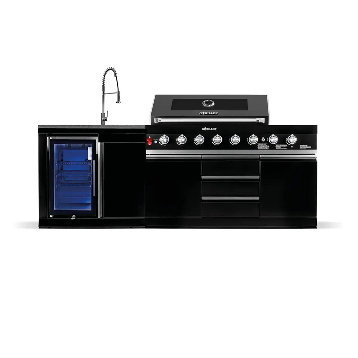 Goriller BLACKBACK S-1 Complete Zwarte RVS Buitenkeuken