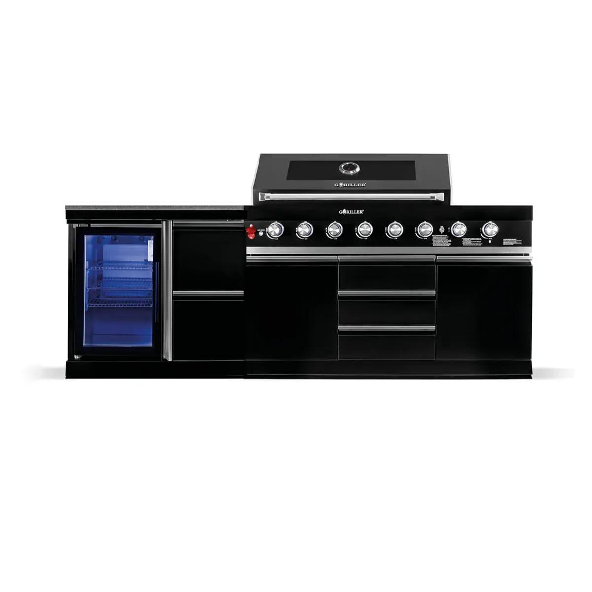 Goriller BLACKBACK S-4 Complete Zwarte RVS Buitenkeuken