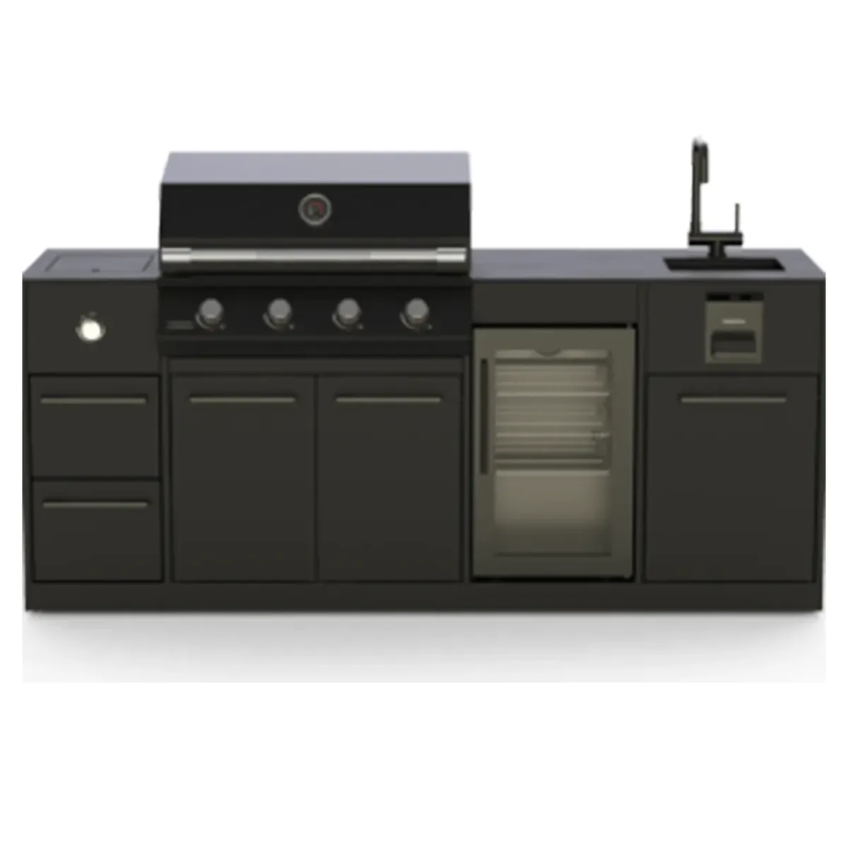 Brabura Grills buitenkeuken Compleet Lite 400 met zijbrander - Afbeelding 4