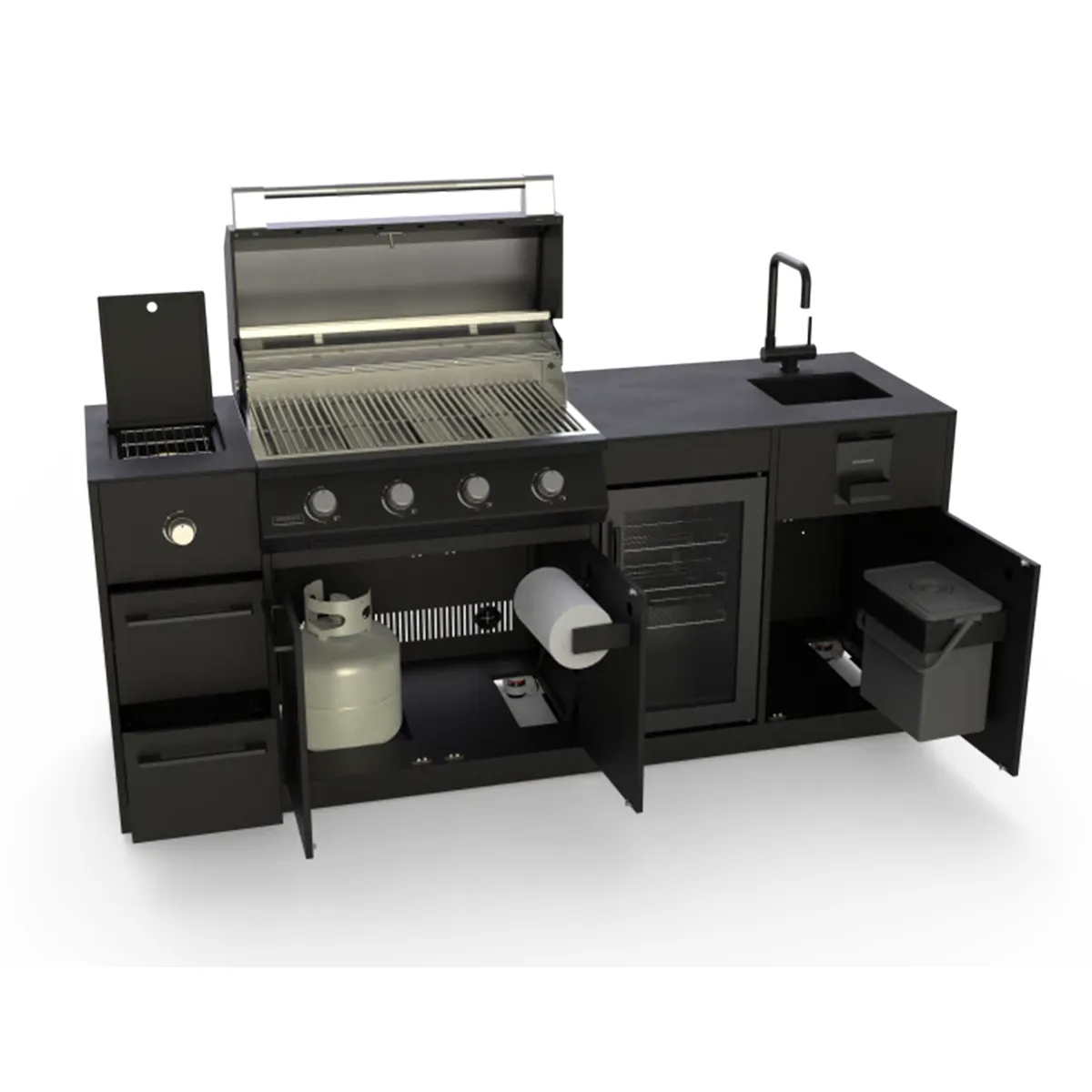 Brabura Grills buitenkeuken Compleet Lite 400 met zijbrander - Afbeelding 5