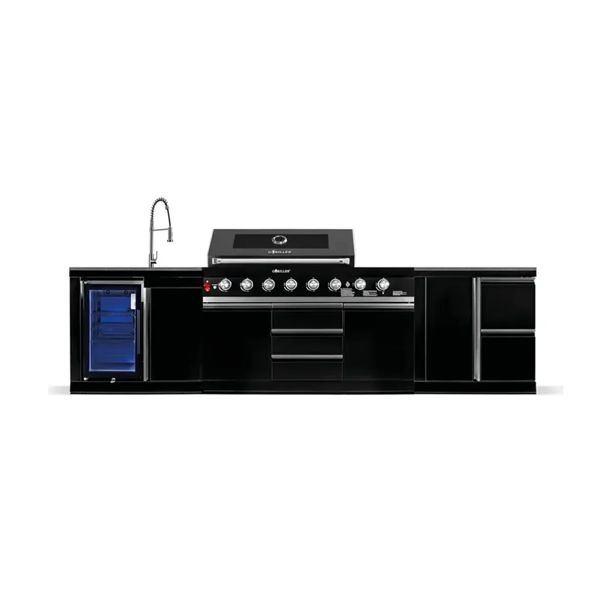 Goriller BLACKBACK M-3 Complete Zwarte RVS Buitenkeuken