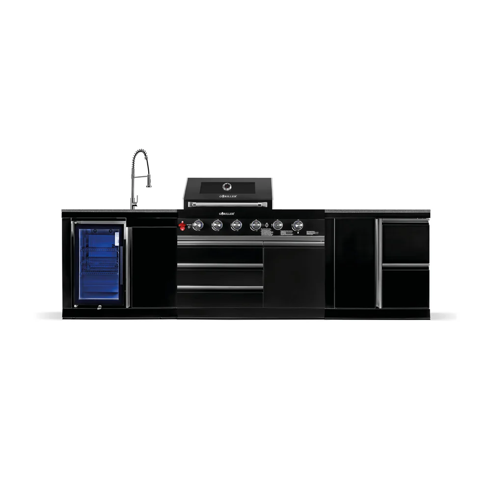 BB M-8 Goriller BLACKBACK M-8 Complete Zwarte RVS Buitenkeuken