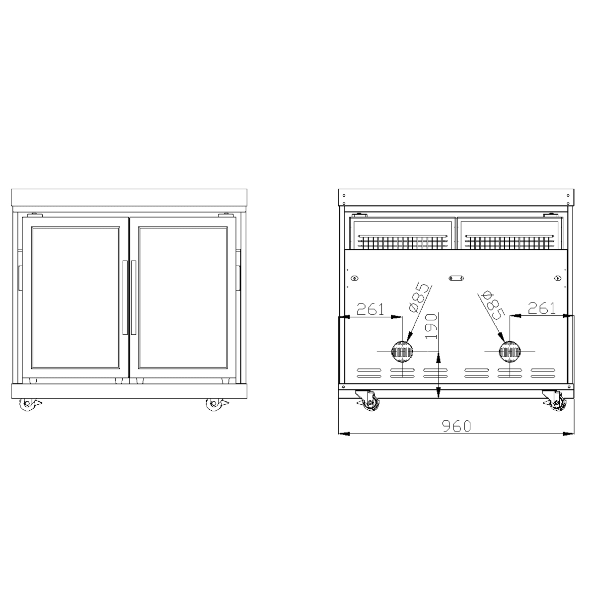 Moderia - Nova Collectie - Module koelkast met dubbele deuren - Afbeelding 12