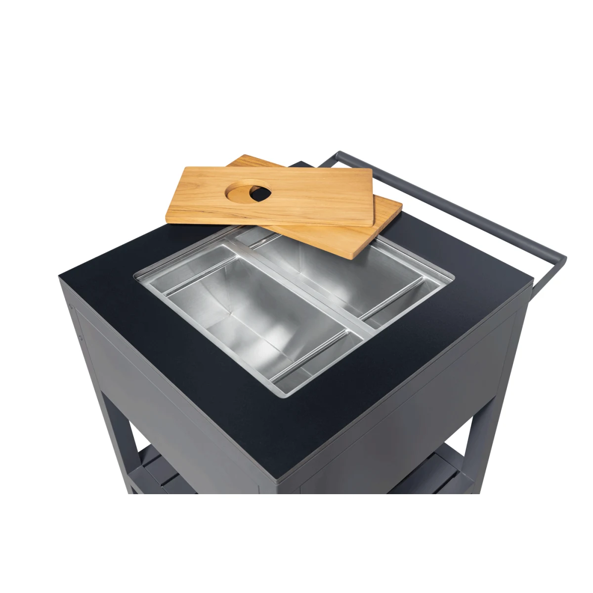 Moderia - Rivo Collectie - Vrijstaande hoekkookmodule 90° met ijsbakken - Afbeelding 2