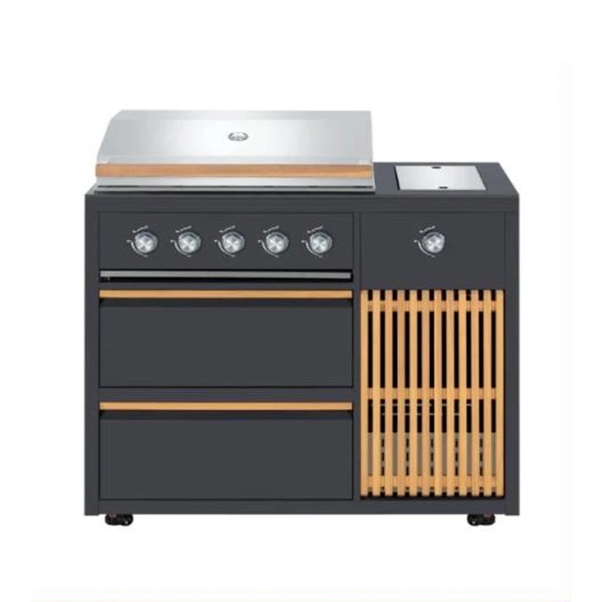 Moderia - Rivo Collectie - Vrijstaande gasbarbecue met 5 branders en infrarood zijbrander
